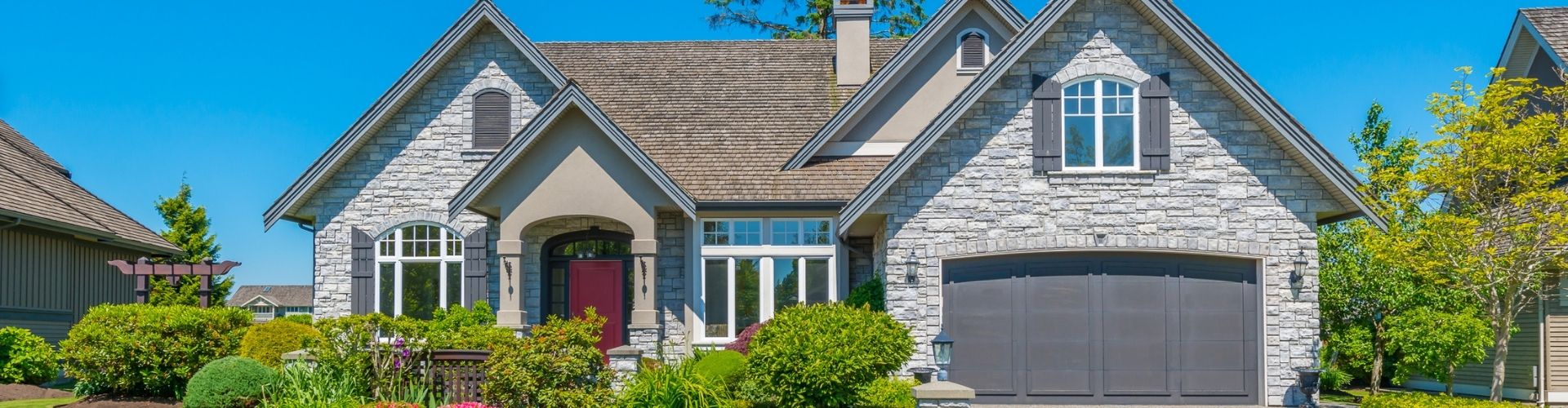 Home with vinyl windows.