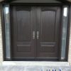 dark brown fiberglass door sidelites and transom