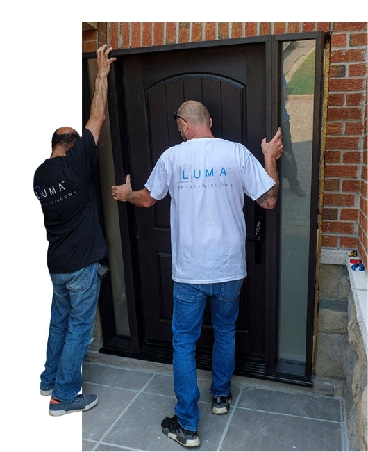 Entry door installation by Luma.