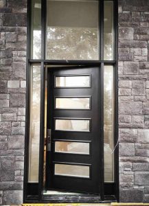 black steel entry door replacement in Keswick