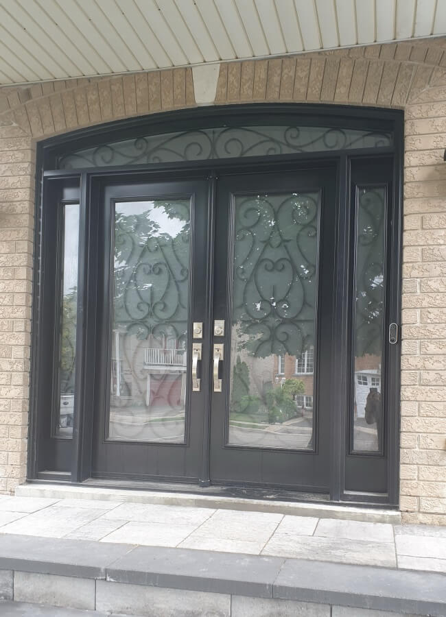 black steel entry door replacement in Thornhill