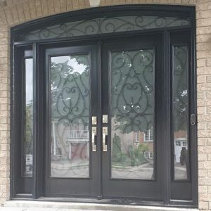black steel front door replacement in thornhill