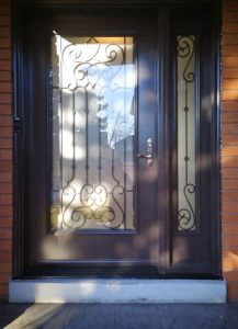 brown steel entry door replacement in Concord