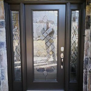 dark brown steel entry doors replacement in kitchener
