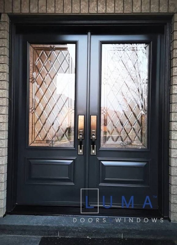 Double Steel Door with Painted Iron Ore Exterior ☑️ Luma