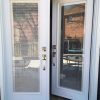 Steel Double Door, back door, garden Door, full mini blinds glass design, white colour