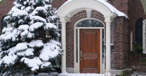 Weatherstrippign entry doors for winter.
