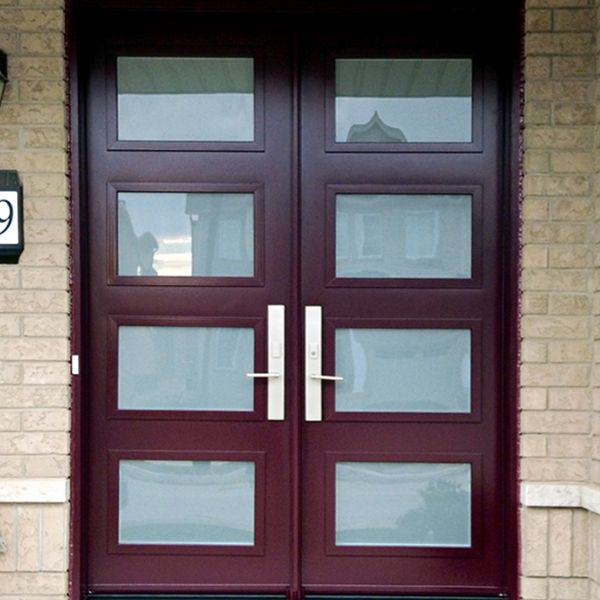 Double Red Steel Entry Doors Install Bradford