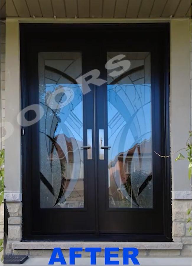 Double black entry doors brampton