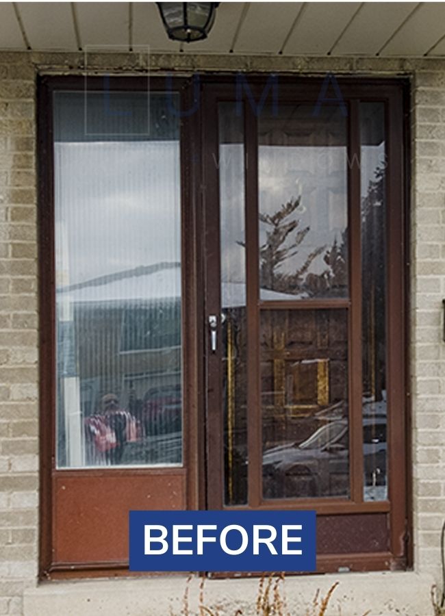 Single White Steel Entry Door Replacement Mississauga before