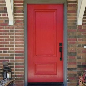 red front door installation maple
