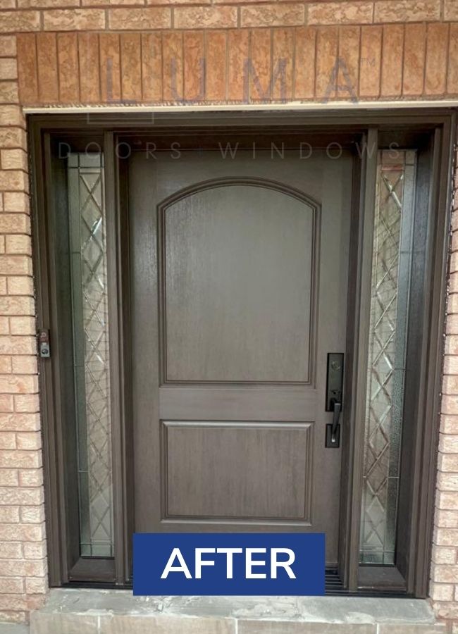 brampton replacement single fiberglass door after