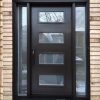 black steel door double sidelites