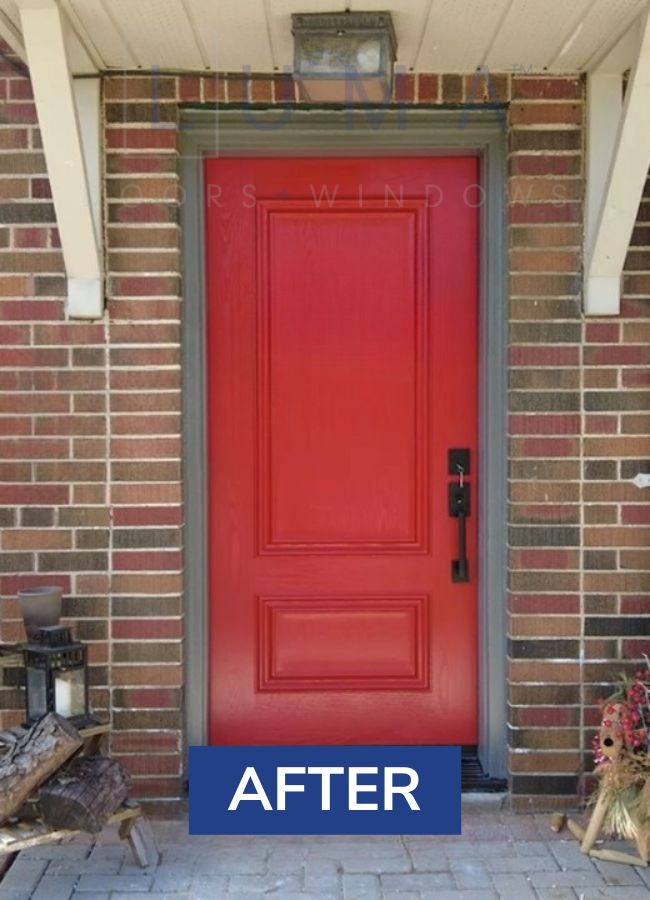 red front door replacement maple after