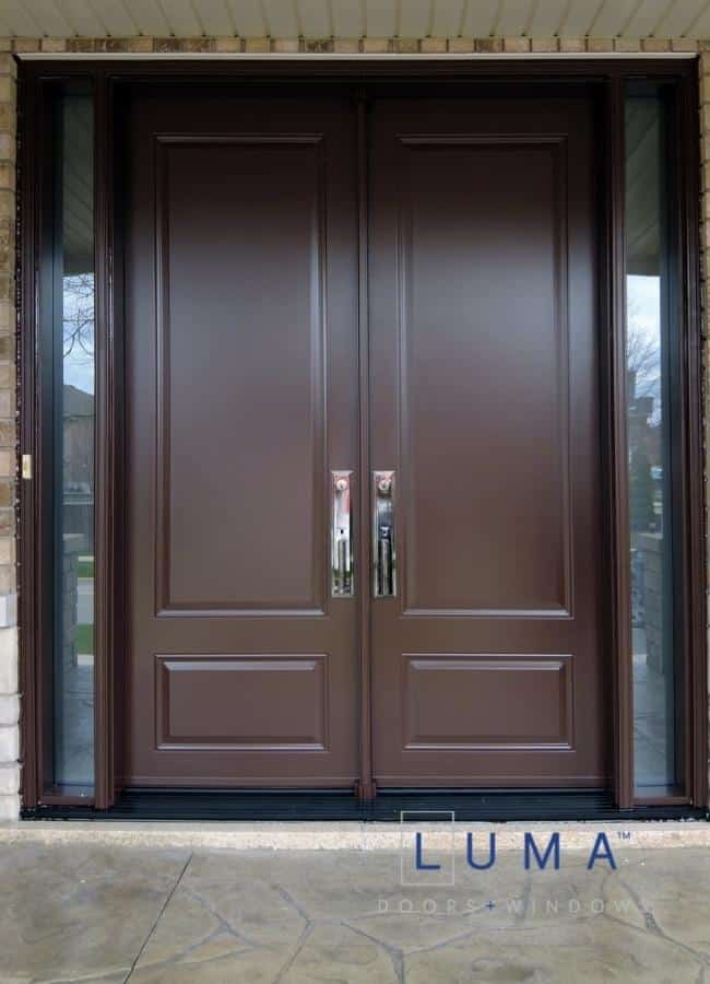 product image doubl brown fiberglass front door