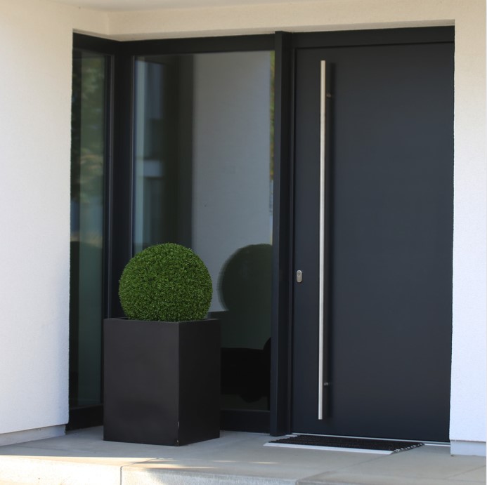 black front door