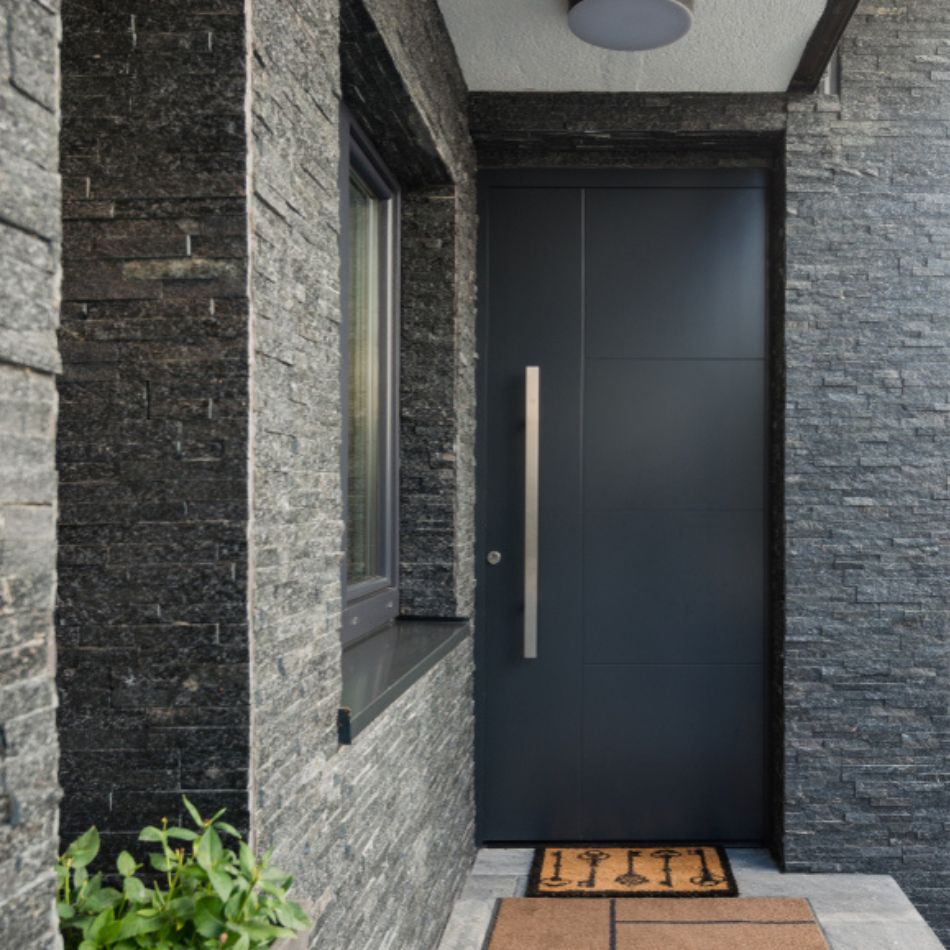 charcoal grey door