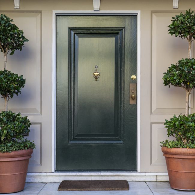 deep forest green doors