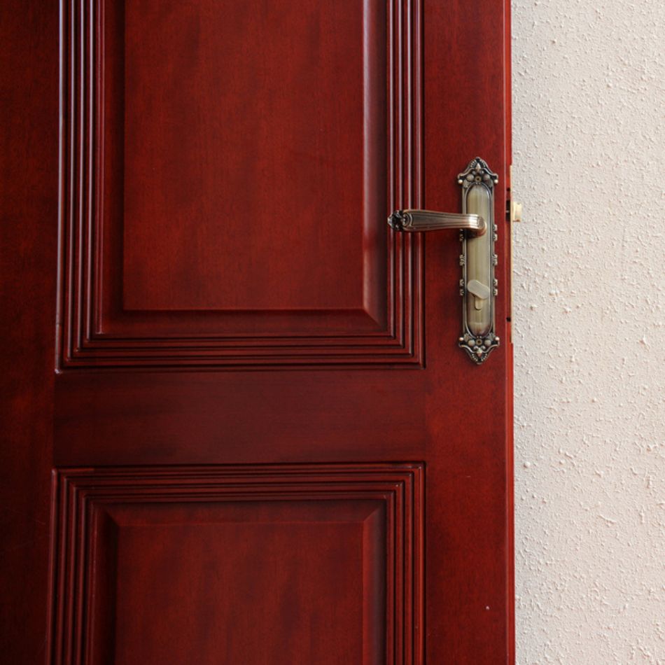 fiberglass door mahogany