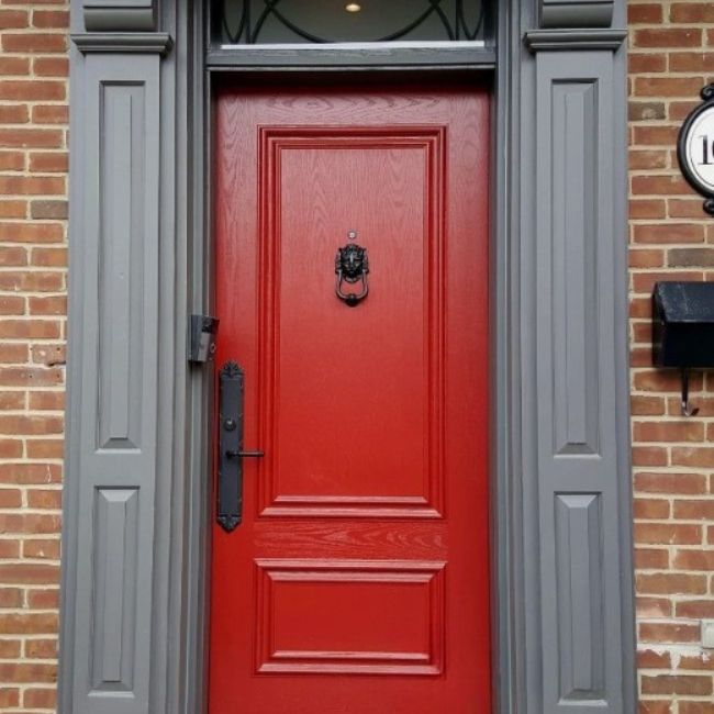 orange red door