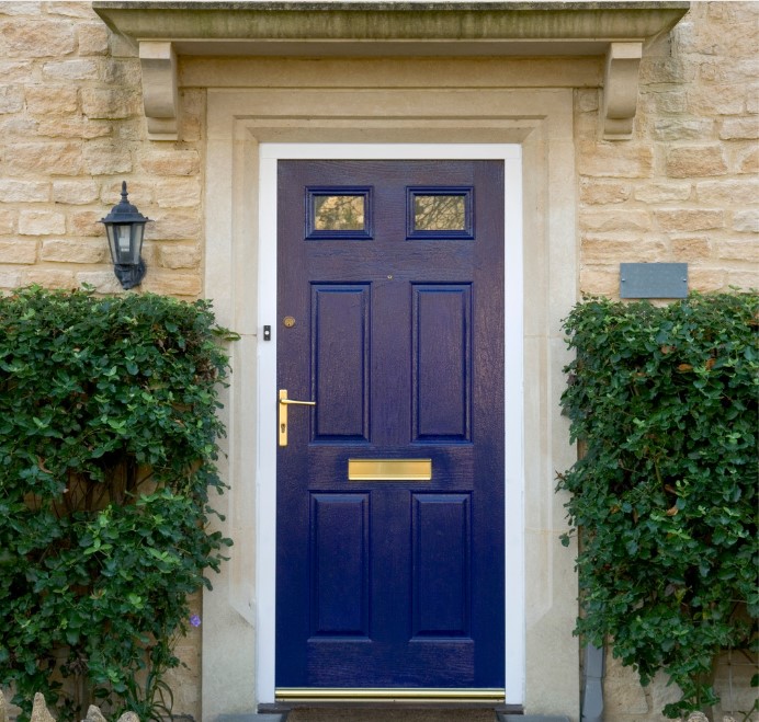 sapphire blue door