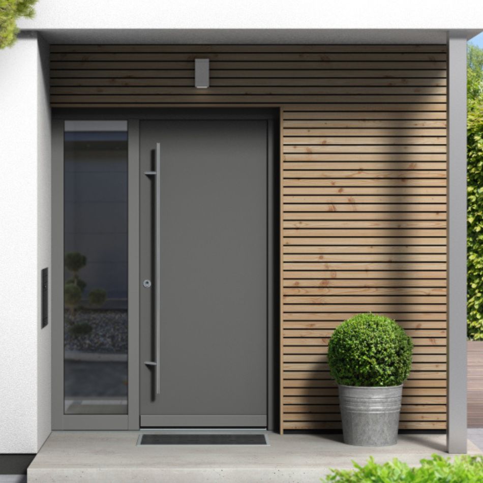 steel door grey