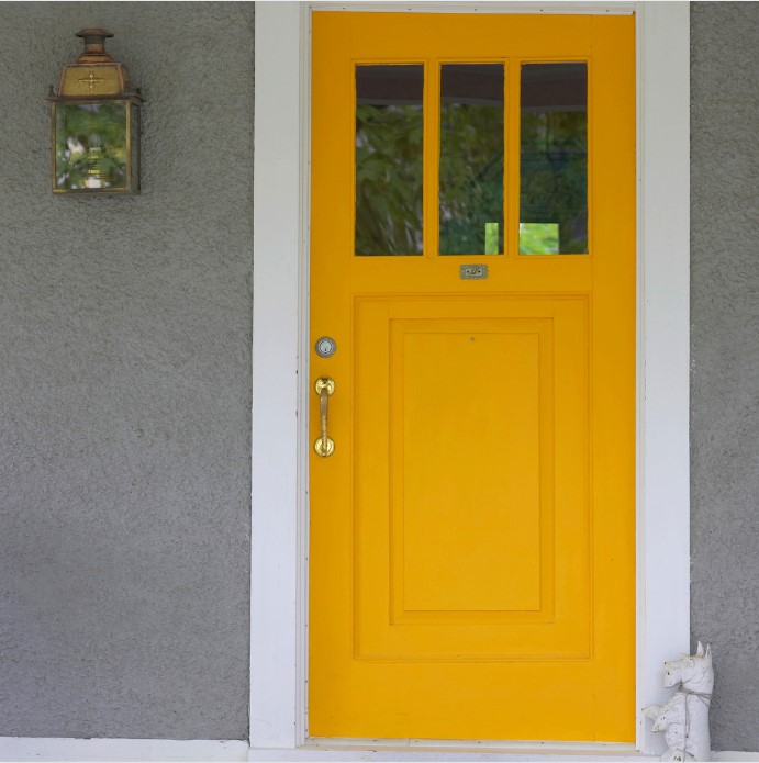 sunflower yellow door