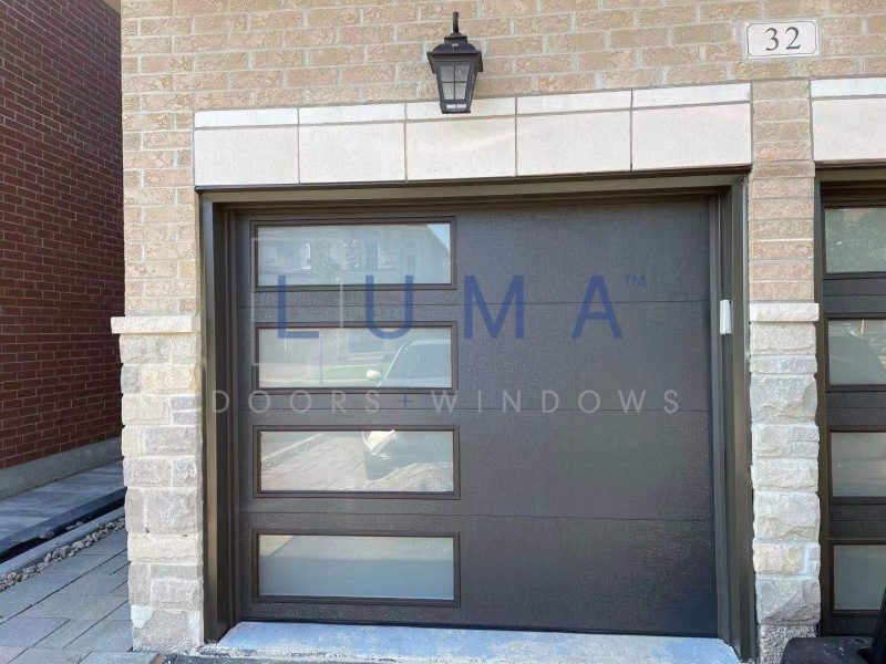 Luma black doors garage side windows