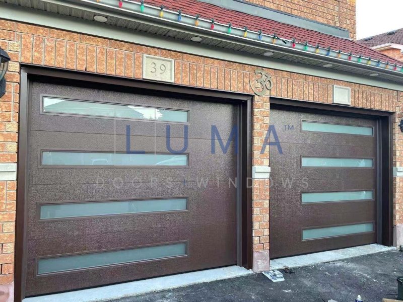 Luma garage doors slim inserts long windows