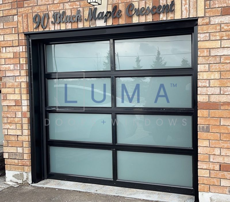 Luma modern garage doors mostly windows