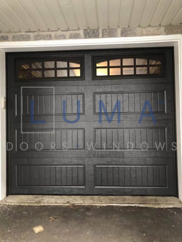 Luma traditional garage door top smaller windows