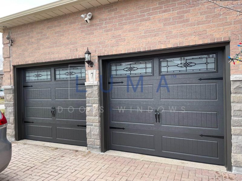 Luma traditional garage doors top window inserts design