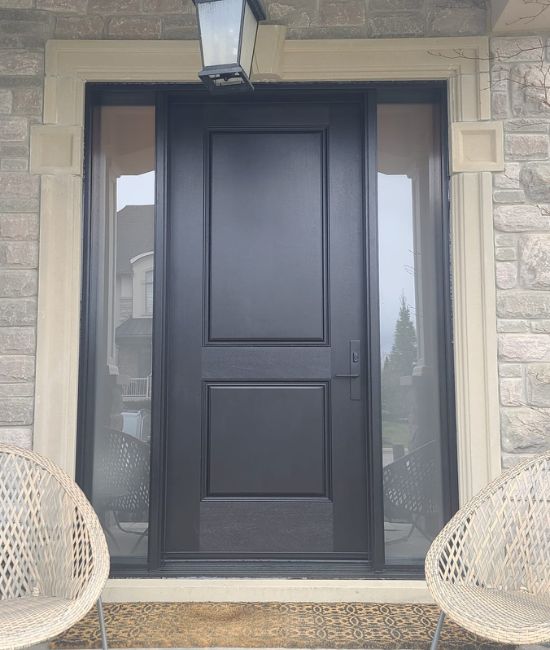 black single fiberglass door mississauga