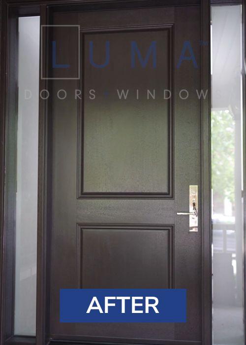 dark brown fiberglass door replacement