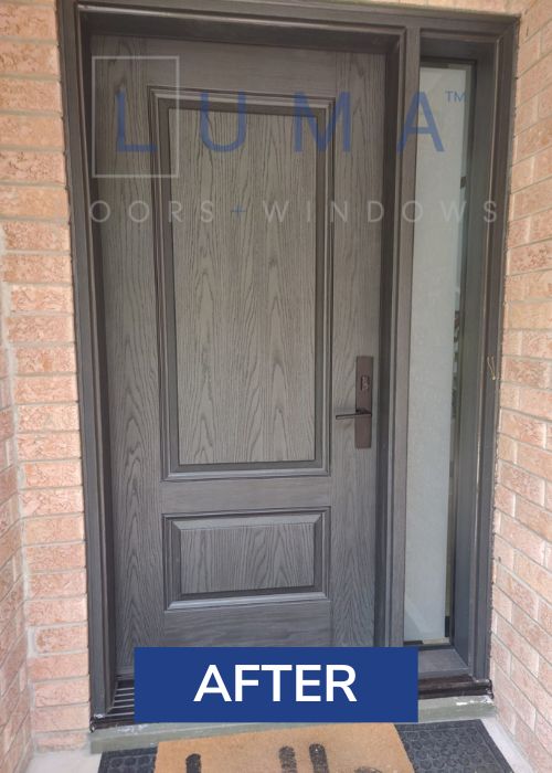 modern fiberglass front door installation vaughan