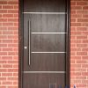 Brown Fiberglass Single Door with Pull Handle