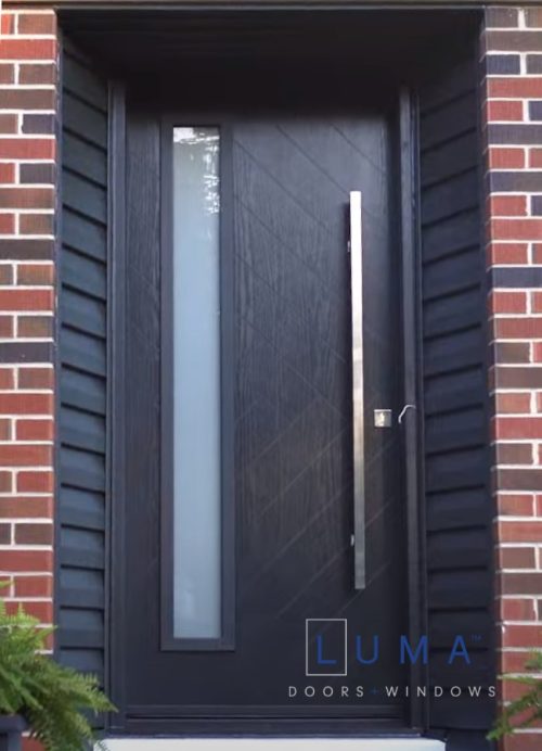 Modern Black fiberglass door