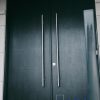 Classic black double door made with fiberglass