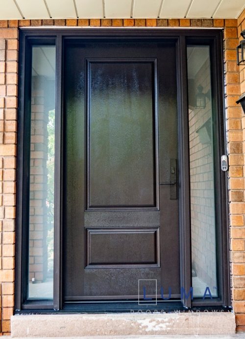 Dark brown Entry Door with Glass (1)